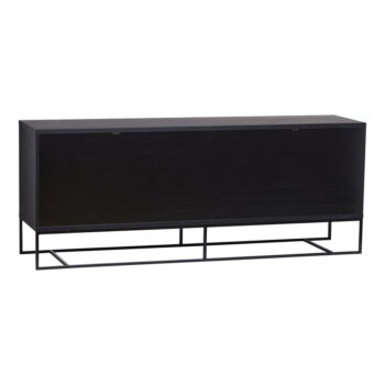 Čierna nízka komoda v dekore duba 188x75 cm Ende - Woodman – Obrázok 5