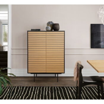 Komoda v dekore dubového dreva Woodman Stripe Oak - Image 8