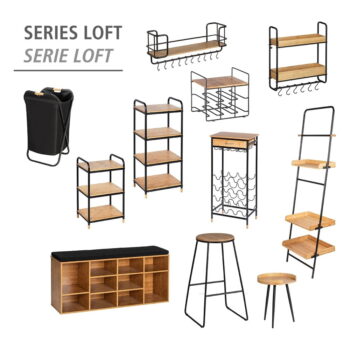 Čierna kovová polica 79 cm Loft – Wenko - Image 7