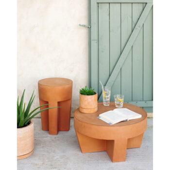 Terakotový odkladací stolík Kave Home Vilena, ⌀ 33 cm - Image 3