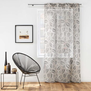 Čierno-béžová voálová záclona 140x240 cm Alma – douceur d'intérieur – Obrázok 3