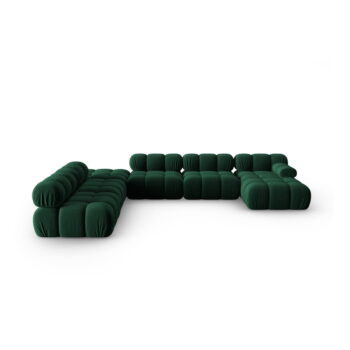 Zelená zamatová pohovka 379 cm Bellis – Micadoni Home