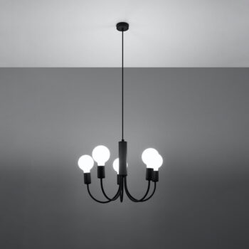 Čierne závesné svietidlo ø 45 cm Karim – Nice Lamps - Image 4