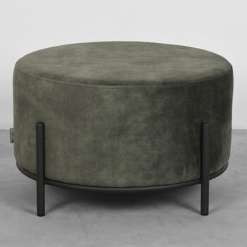 Khaki zamatový taburet Troy – LABEL51 - Image 4