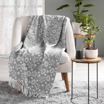 Sivá deka 125x150 cm Flavie – douceur d'intérieur - Image 4
