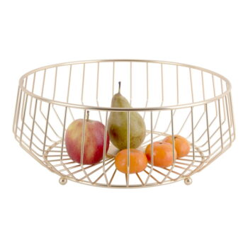 Kovový košík na ovocie v zlatej farbe PT LIVING Linea, ø 34 cm - Image 2