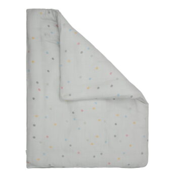 Sivé mušelínové detské obliečky Kindsgut Dots, 100 x 135 cm - Image 8