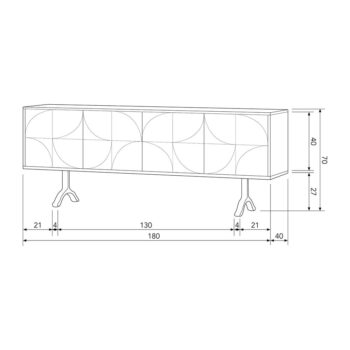 Tmavohnedý TV stolík z mangového dreva 180x70 cm Draw – BePureHome - Image 9