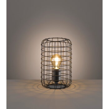 Čierna stolová lampa s kovovým tienidlom (výška  25 cm) Justin – Fischer & Honsel - Image 2