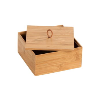 Bambusový box s vekom Wenko Terra, šírka 15 cm – Obrázok 3