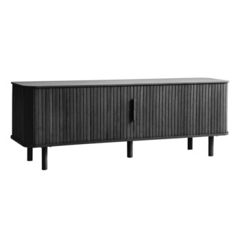Čierny TV stolík v dekore duba 160x56 cm Cavo – Unique Furniture - Image 4
