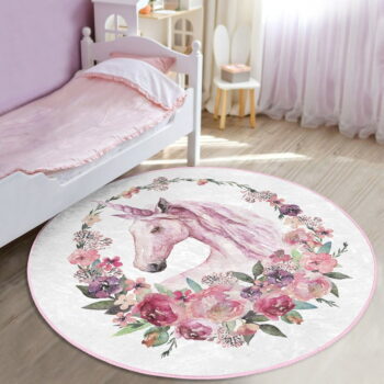 Ružový detský koberec ø 80 cm Comfort – Mila Home – Obrázok 3