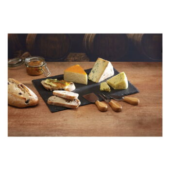 Sada nožov na syr a bridlicovej dosky Kitchen Craft, 35 x 25 cm - Image 2