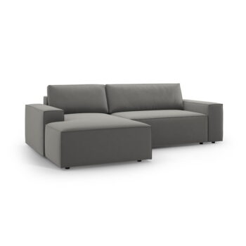 Svetlosivá rozkladacia rohová pohovka z textílie bouclé (ľavý roh) Jodie – Micadoni Home - Image 4