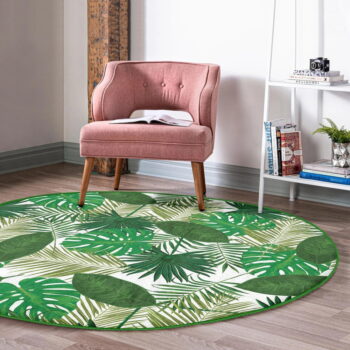 Zelený prateľný okrúhly koberec vhodný pre robotické vysávače ø 120 cm Comfort – Mila Home - Image 3