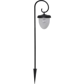 Čierne vonkajšie solárne LED svietidlo Star Trading Bellota-1, výška 51 cm - Image 2