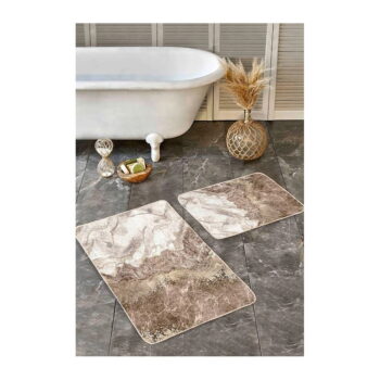 Hnedé kúpeľňové predložky v súprave 2 ks 60x100 cm – Mila Home - Image 5