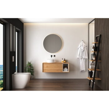 Nástenné zrkadlo s osvetlením ø 100 cm Luna – Mirrors and More - Image 2