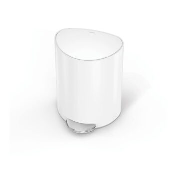 Biely nášľapný kovový odpadkový kôš 6 l – simplehuman - Image 4