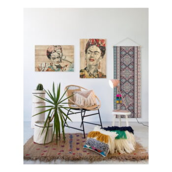Nástenná ceduľa z borovicového dreva Madre Selva Collage of Frida, 40 × 60 cm - Image 2