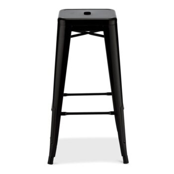 Čierne kovové barové stoličky v súprave 2 ks 76 cm Korona – Furnhouse - Image 3