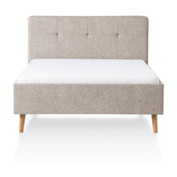 Sivohnedá čalúnená dvojlôžková posteľ 140x200 cm Smart – Meise Möbel - Image 5