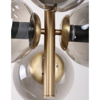 Sivé/v zlatej farbe závesné svietidlo so skleneným tienidlom ø 15 cm Forte – Squid Lighting - Image 5
