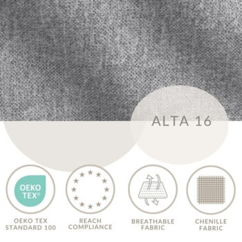 Sivá boxspring posteľ s úložným priestorom 180x200 cm Blend – Maison de Rêve – Obrázok 4