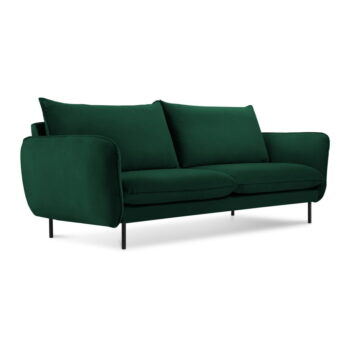 Tmavozelená zamatová pohovka 160 cm Vienna – Cosmopolitan Design
