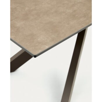 Hnedý rozkladací jedálenský stôl s keramickou doskou 90x160 cm Atminda – Kave Home - Image 8