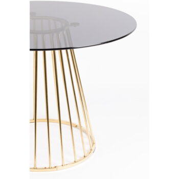 Okrúhly jedálenský stôl so sklenenou doskou ø 104 cm Floris – White Label - Image 4