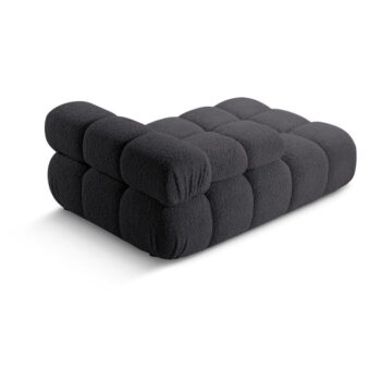 Antracitový modul pohovky z textílie bouclé (ľavý roh) Bellis – Micadoni Home – Obrázok 5