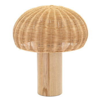 LED stolová lampa v prírodnej farbe s ratanovým tienidlom (výška  32 cm) – Villa Collection - Image 8