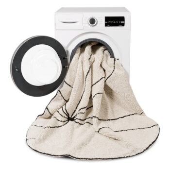 Krémový prateľný ručne tkaný bavlnený okrúhly koberec ø 160 cm Trace Beige – Lorena Canals – Obrázok 10