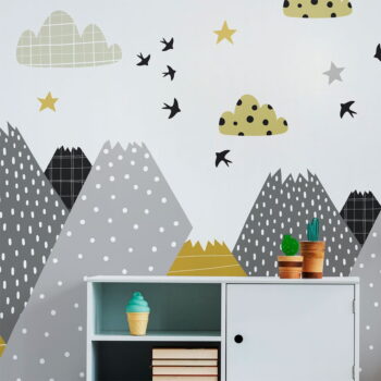 Nástenná samolepka Ambiance Giant Kid Sticker Scandinavian Mountains Henrika – Obrázok 5