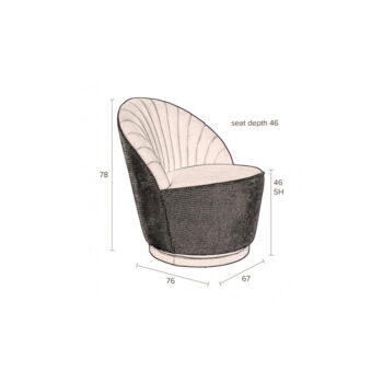 Zelené zamatové kreslo Madison – Dutchbone - Image 8