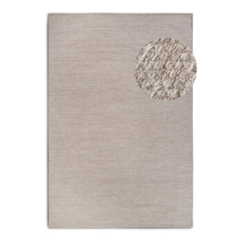 Béžový ručne tkaný koberec s prímesou vlny 160x230 cm Pradesh Linen White – Elle Decoration