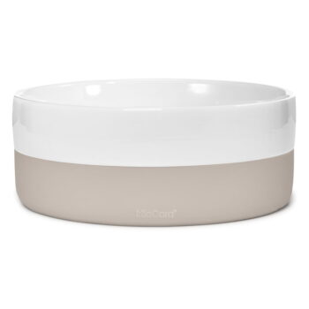 Porcelánová miska pre psa ø 21,5 cm Coppa Greige M/L – MiaCara