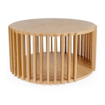 Konferenčný stolík z dubového dreva Woodman Drum, ø 83 cm – Obrázok 3