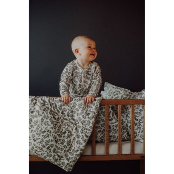 Zelená/krémovobiela súprava do postieľky Green Floral – Malomi Kids – Obrázok 7