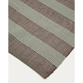 Vonkajší koberec z recyklovaných vlákien v hnedo-mentolovej farbe 200x300 cm Fonol – Kave Home – Obrázok 3