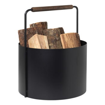 Čierny kovový košík na palivové drevo Blomus Fireplace – Obrázok 2
