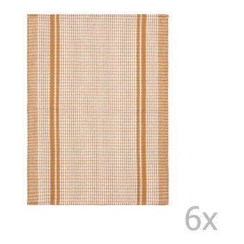 Sada 6 hnedých bavlnených utierok Tiseco Home Studio Waffle, 50 × 70 cm - Image 2