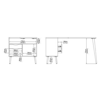 Pracovný stôl s čiernou doskou 145x81 cm Oslo - Tvilum - Image 11
