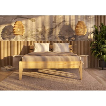 Dvojlôžková posteľ z borovicového dreva v prírodnej farbe 160x200 cm Torino – Olivia Living – Obrázok 5