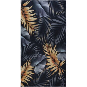 Prateľný koberec v tmavomodrej a zlatej farbe 160x230 cm Midnight Leaves – Vitaus