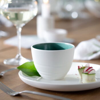 Bielo-zelená porcelánová šálka Villeroy & Boch Leaf, 450 ml – Obrázok 2