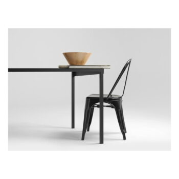 Čierny kovový jedálenský stôl CustomForm Obroos, 140 x 80 cm - Image 3