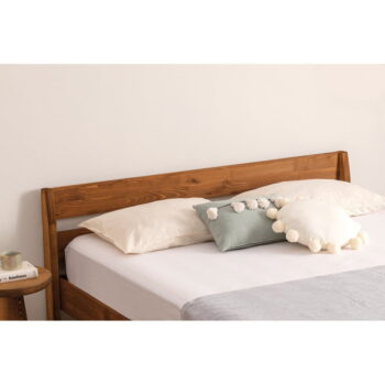 Jednolôžková posteľ zo smrekového dreva s roštom v tmavohnedo-prírodnej farbe 90x200 cm Venus – Kalune Design - Image 4