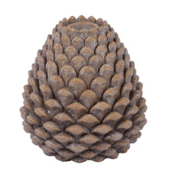 Hnedý svietnik v tvare šišky Ego Dekor, výška 12 cm - Image 2